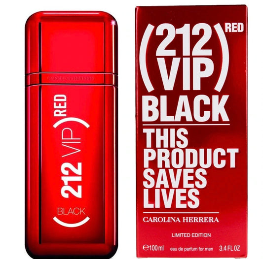 212 VIP Black Red by Carolina Herrera 3.4 oz EDP for men